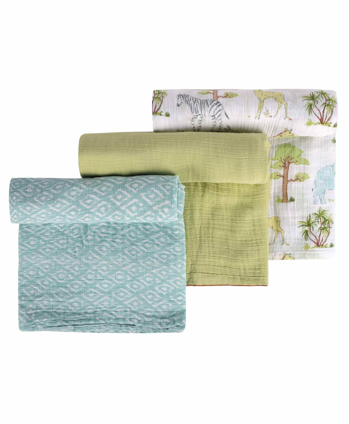 Abracadabra Cotton Muslin Swaddles Set of 3 – Savanna