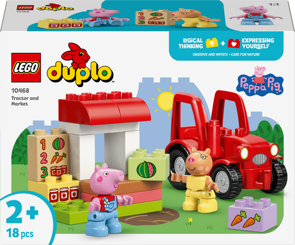 LEGO® DUPLO® Peppa Pig Tractor and Market Building Toy 10468 2+