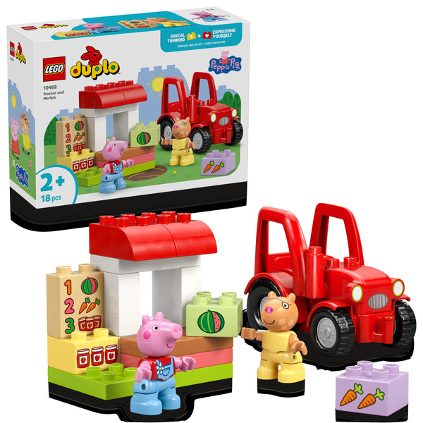 LEGO® DUPLO® Peppa Pig Tractor and Market Building Toy 10468 2+