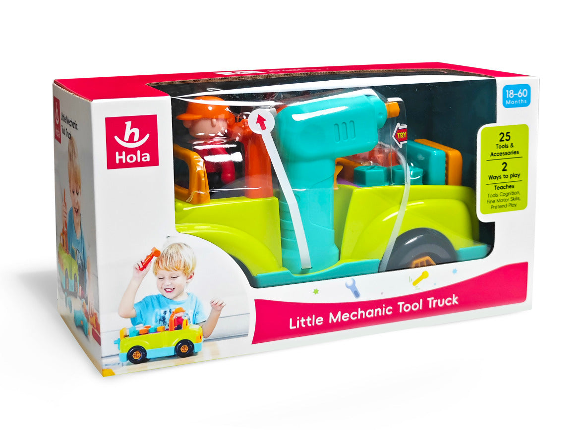 Hola Little Mechanic Tool Truck 32 x 17 x 14 cm Multicolor