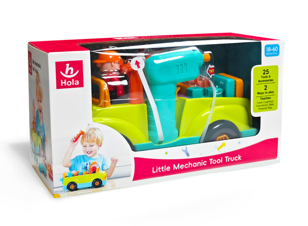 Hola Little Mechanic Tool Truck 32 x 17 x 14 cm Multicolor