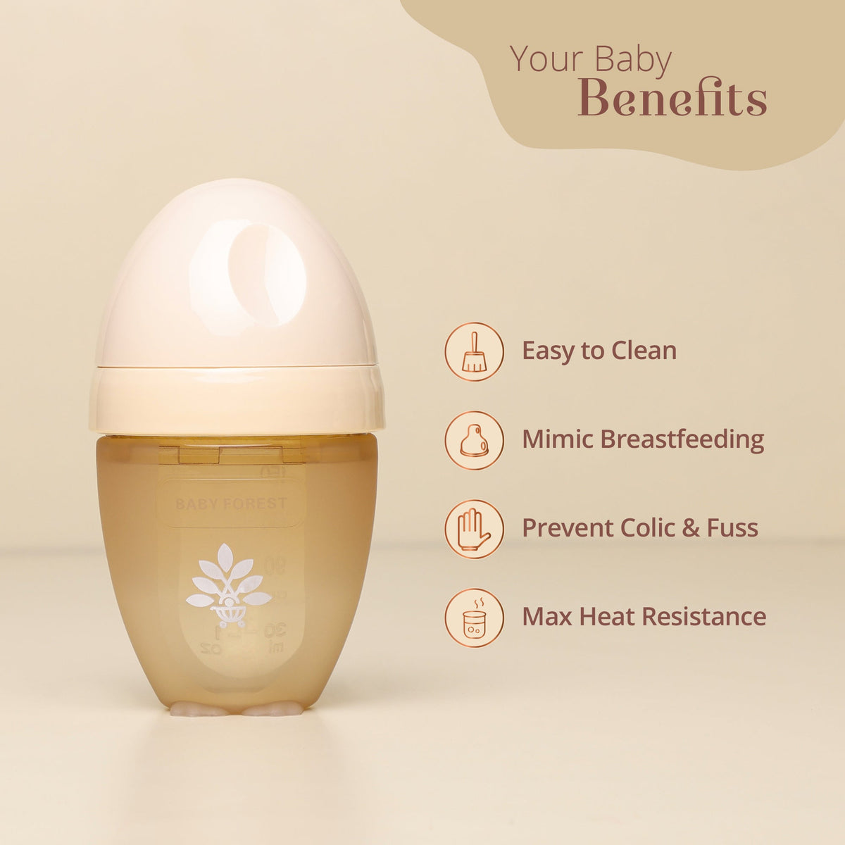Baby Forest Laad Pyaar Silicone Feeding Bottle 150 ml – Slow Flow