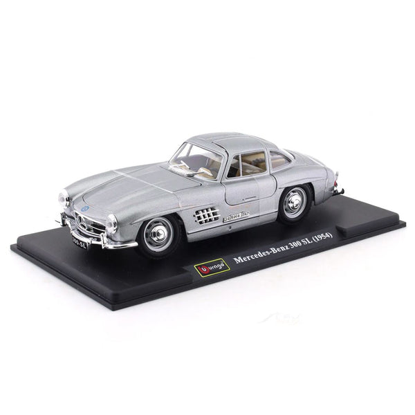 Bburago 1:24 1954 Mercedes-Benz 300 SL Silver Licensed Diecast Scale Model Car
