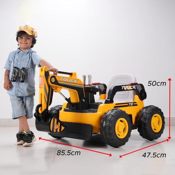 E-motorad Formula Fun Mini Excavator Ride-On - Yellow