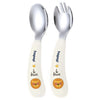 Hopop Stainless Steel Spoon & Fork Set with Travel Case White