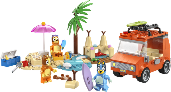 LEGO® Bluey: Bluey’s Beach & Family Car Trip, Preschool Toy Building Kit 11202 -4+