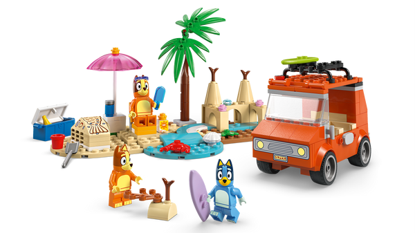 LEGO® Bluey: Bluey’s Beach & Family Car Trip, Preschool Toy Building Kit 11202 -4+