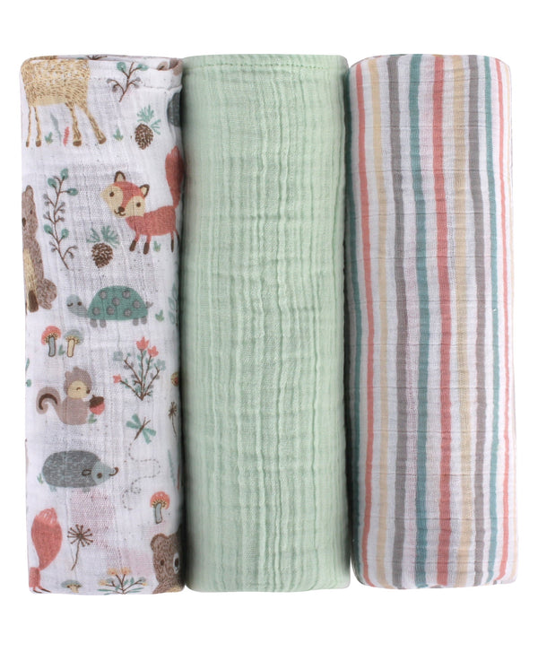 Abracadabra Swaddles (Set Of 3) - Woodland