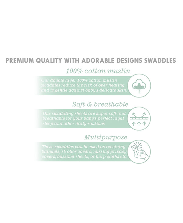 Abracadabra Swaddles (Set Of 3) - Woodland
