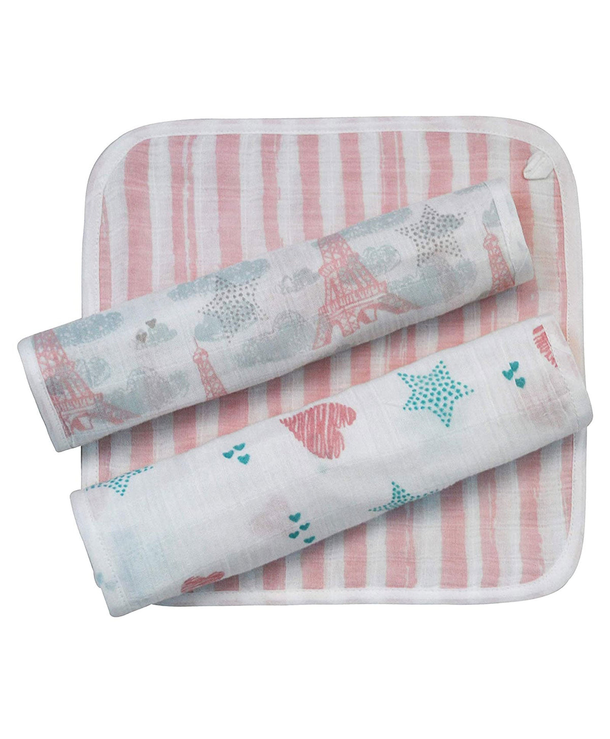 Abracadabra Muslin Baby Wipes Set of 3 – Eiffel Tower