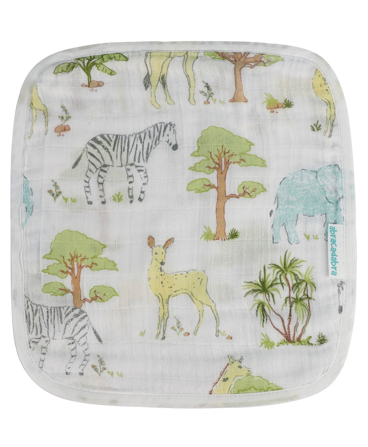 Abracadabra 100% Cotton Muslin Baby Wipes – Savanna, Pack of 3