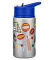 ONS Kids Stainless Steel Water Bottle Sports Theme Blue - 530 ml