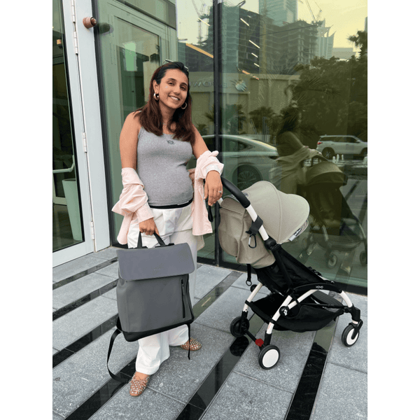 Beaba Oslo Baby Diaper Bag - Mineral Grey