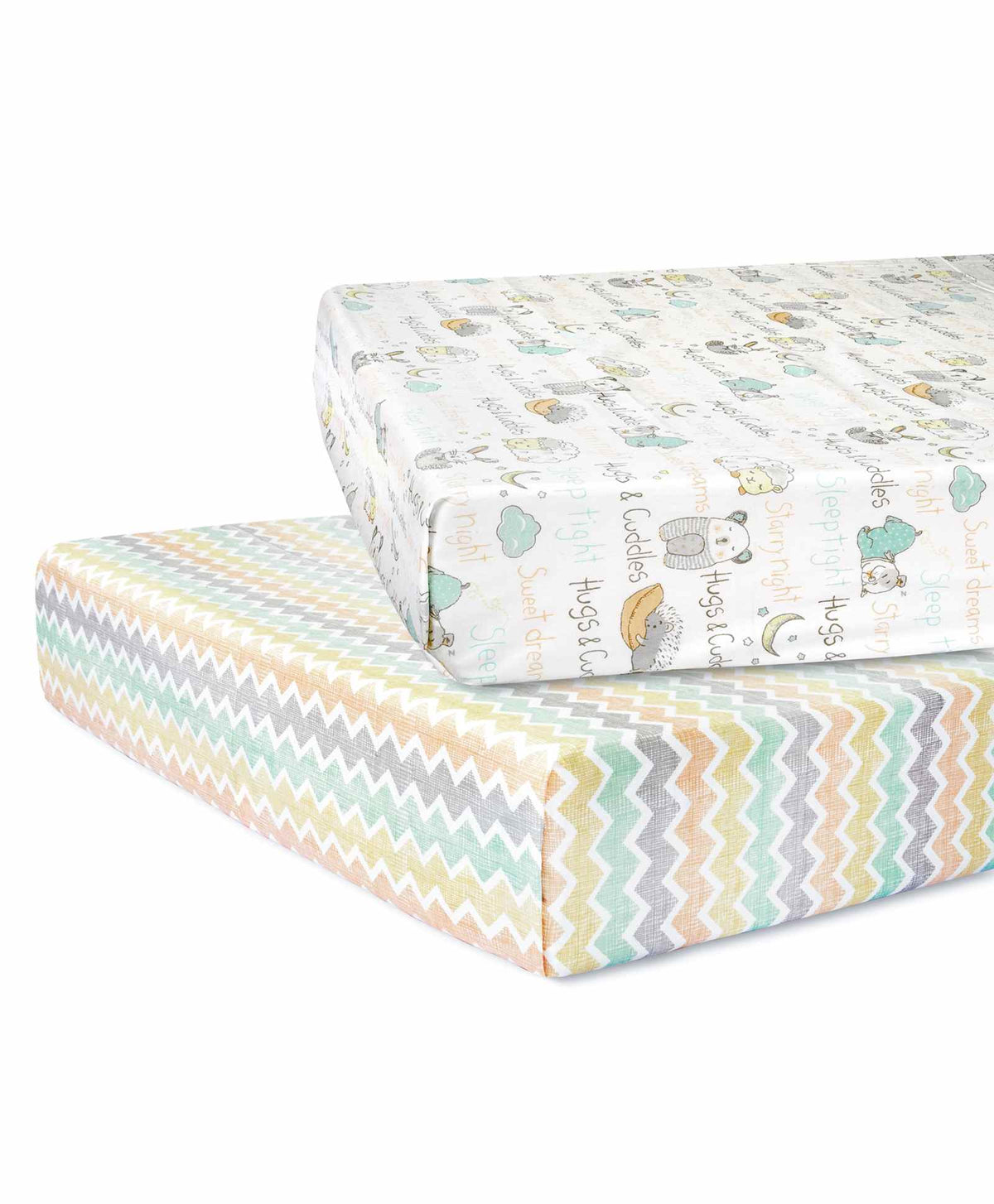 Abracadabra Sleepy Friends Cotton Flat Cot Sheets – Set of 2