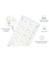 Abracadabra Sleepy Friends Cotton Flat Cot Sheets – Set of 2