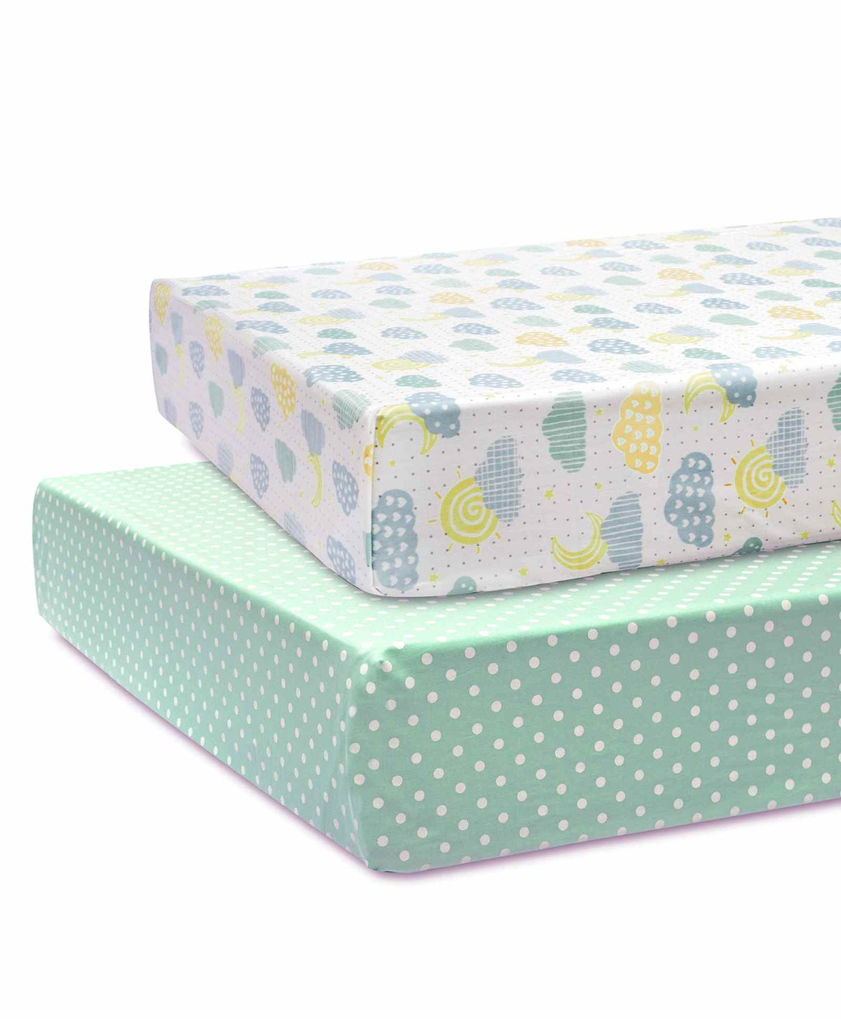 Abracadabra Cotton Cot Flat Sheets Set of 2 – Lost in Clouds