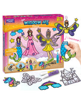 Imagimake Princess-Themed Window Art Craft Kit: 16-Piece Glass Painting Set