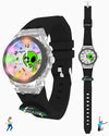 Spiky 3D Spaceship Cartoon Analog Light Watch 2–12Y – Black