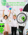 Spiky 3D Spaceship Cartoon Analog Light Watch 2–12Y – Black