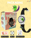 Spiky 3D Spaceship Cartoon Analog Light Watch 2–12Y – Black
