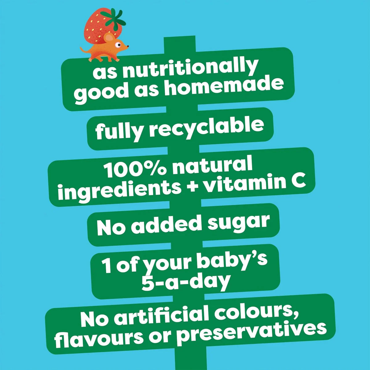 Heinz Apple & Strawberry Baby Food Puree – 6+ Months, 100g