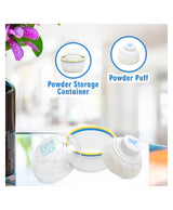 Mee Mee Soft-Feel Baby Powder Puff with Box Holder One Size – Assorted