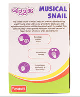 Giggles Pull Along Musical Toy Snail 12M+ – Multicolor