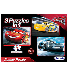 Frank Cars 3 Puzzles In 1 5Y+