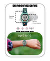 Spiky Eva18 Printed Strap Round Sports Digital Watch 3–14Y Green