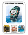 Spiky Eva18 Printed Strap Round Sports Digital Watch 3–14Y Green
