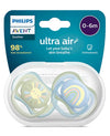 Philips Avent Ultra Air Soother SCF085/58 – 0–6 Months, Pack of 2
