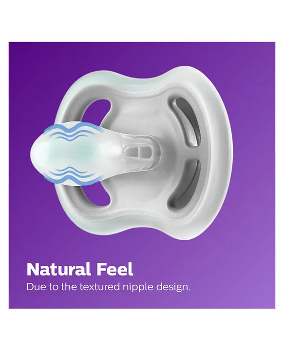 Philips Avent Ultra Air Soother 0–6 Months – Green & Purple | Pack of 2