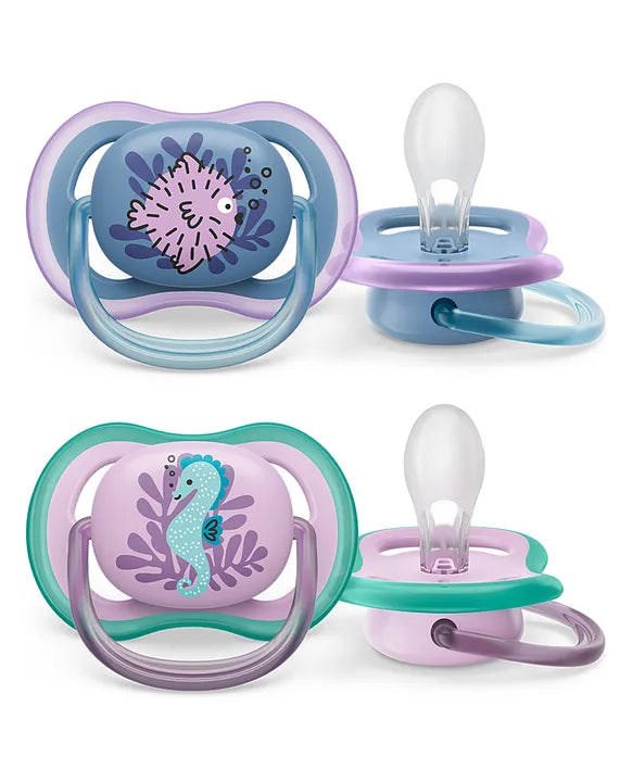 Philips Avent Ultra Air Soother SCF085/61 – 6–18 Months, Pack of 2
