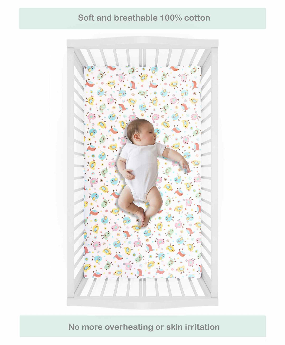 Abracadabra Cotton Flat Sheets Set of 2 – Chirpy Bird