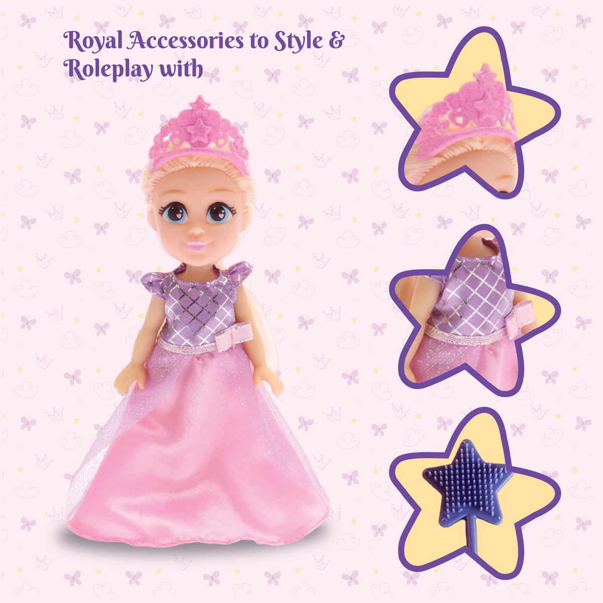 Li'l Diva Princess Fiona Doll 6 Inch Multicolor