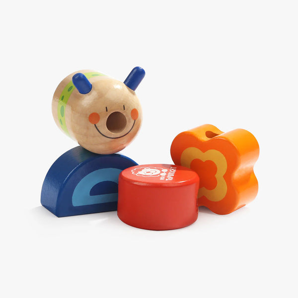 Top Bright Caterpillar Lacing Blocks