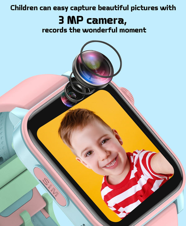 Spiky GNOME 4g Video & Voice Calling Smartwatch with - Pink