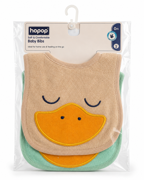 Hopop Soft & Comfortable Baby Bibs Pack of 2 – Assorted