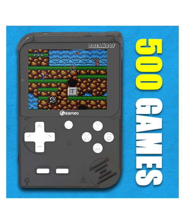 Sameo Handheld Video Game Console Dreamboy Retro Mini Game with 500 Classic Retro Game - Ice Black