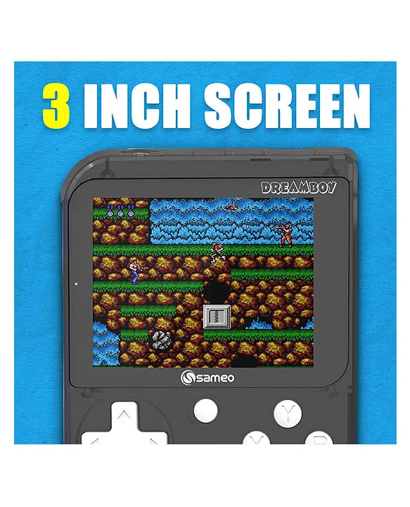 Sameo Handheld Video Game Console Dreamboy Retro Mini Game with 500 Classic Retro Game - Ice Black