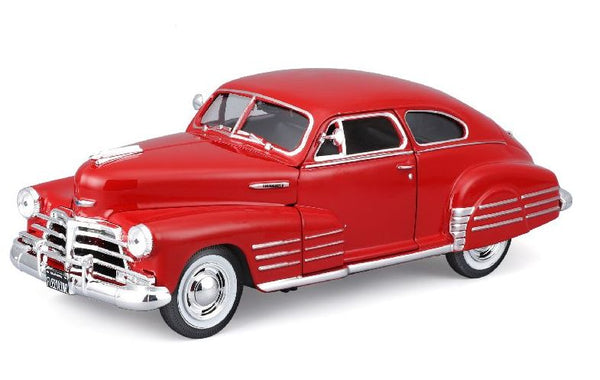 Maisto 1:24 1948 Chevrolet Fleetline Aerosedan Red Licensed Diecast Scale Model Car