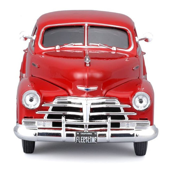 Maisto 1:24 1948 Chevrolet Fleetline Aerosedan Red Licensed Diecast Scale Model Car