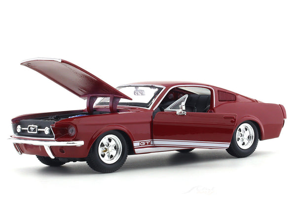 Maisto 1:24 1967 Ford Mustang GT Red Diecast Alloy Scale Model Car