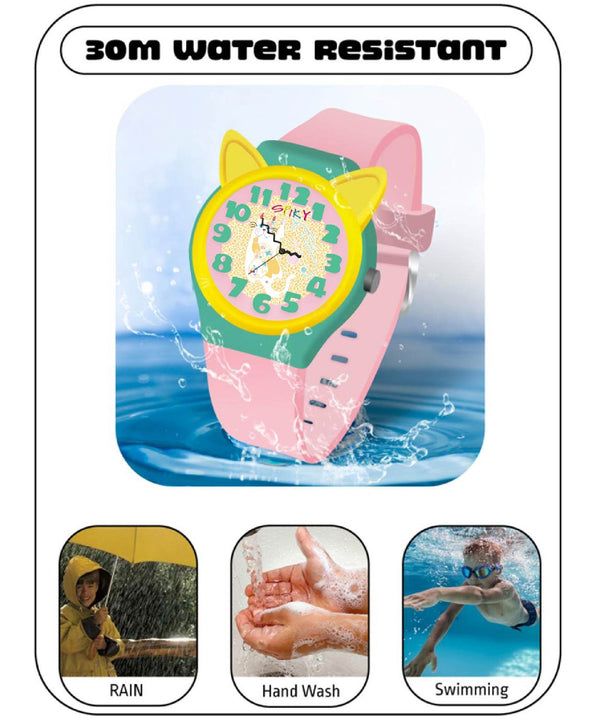 Spiky EVA35 Fun & Cute Design Analog Kids Watch 3–14Y White