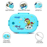 Youp Stainless Steel Blue Color Kids Lunch Box - Unicorn Theme