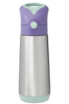 B Box Insulated Straw Sipper Drink Water Bottle 500Ml - Lilac Pop Purple