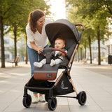 R for Rabbit Street Smart Auto Fold Baby Stroller with Personalized Name Plate 0–3Y – Ash Grey