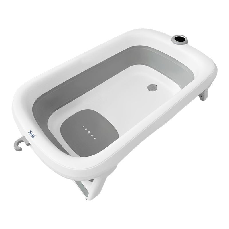 Hopop Smart Foldable Baby Bathtub with Temperature Sensor & Drain Plug One Size – Grey