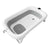 Hopop Smart Foldable Baby Bathtub with Temperature Sensor & Drain Plug One Size – Grey