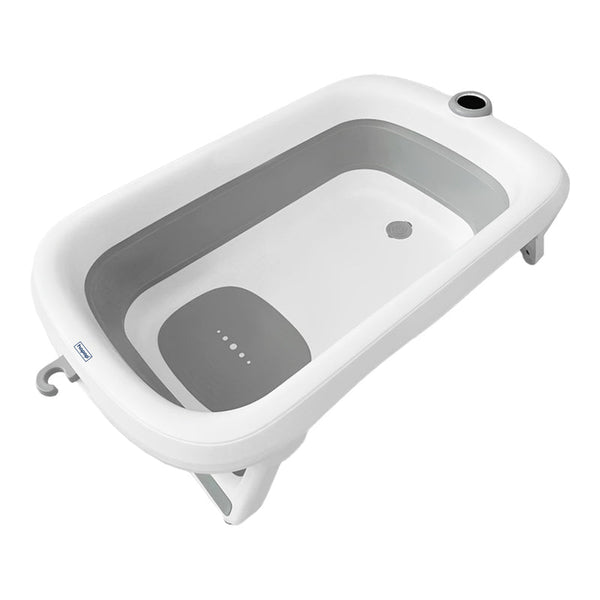 Hopop Smart Foldable Baby Bathtub with Temperature Sensor & Drain Plug One Size – Grey